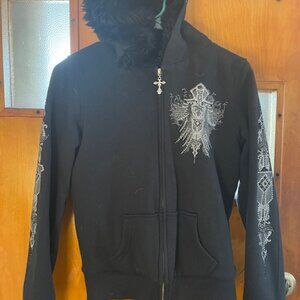 Cello Brand Women's Faux Fur Lined Zip Hoodie